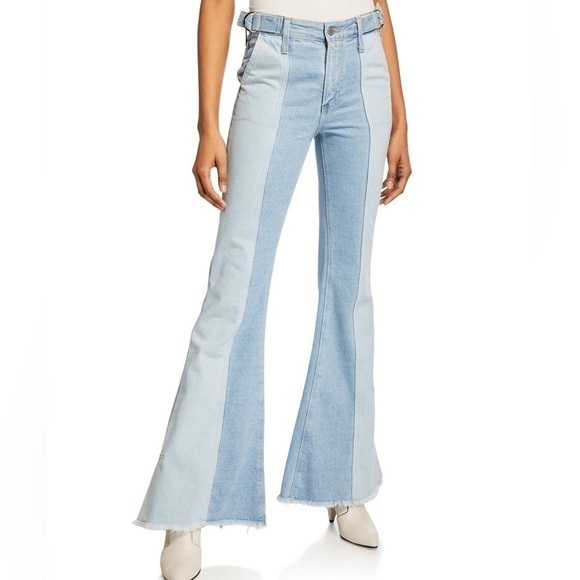 AG Adriano Goldschmied Iva Paneled Wide-Leg Jeans - Picture 1 of 13